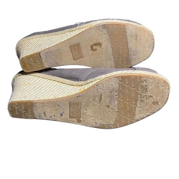Tom’s Espadrille Peep Toe Wedge Heels Women’s 9.5 - Picture 9 of 9